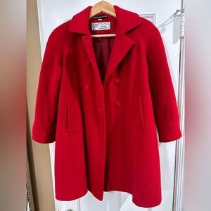 Little Girls Peacoat - Red